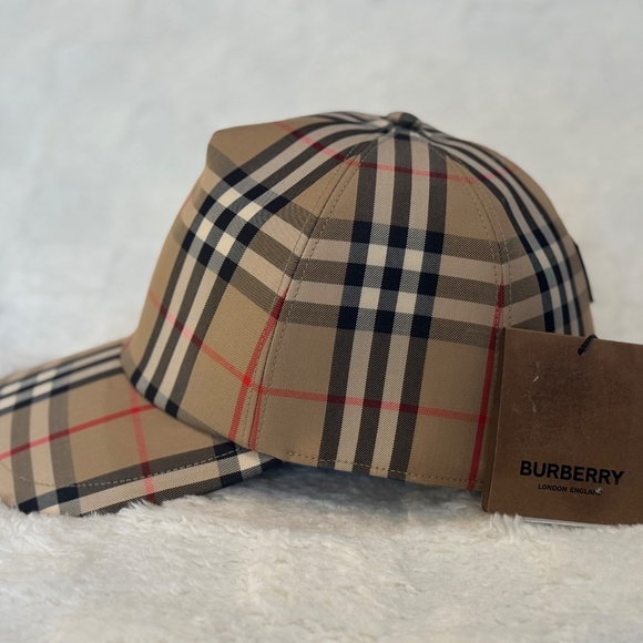 Burberry heavy cotton check trucker cap size L NWT - Picture 2 of 8